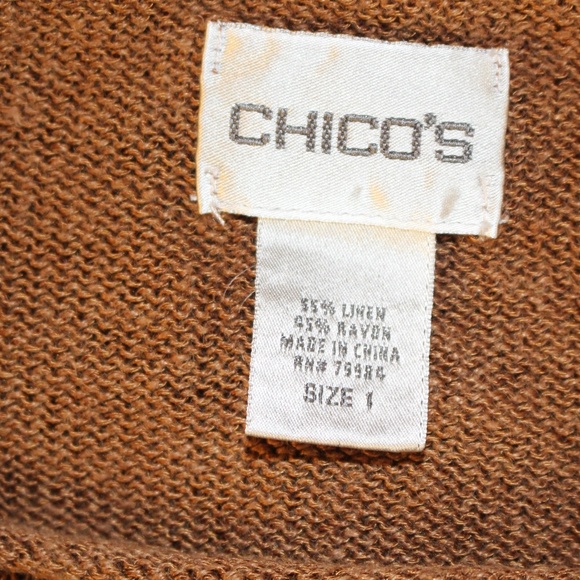 Chico's, Brown Light summer sweater long sleeve - Picture 3 of 5
